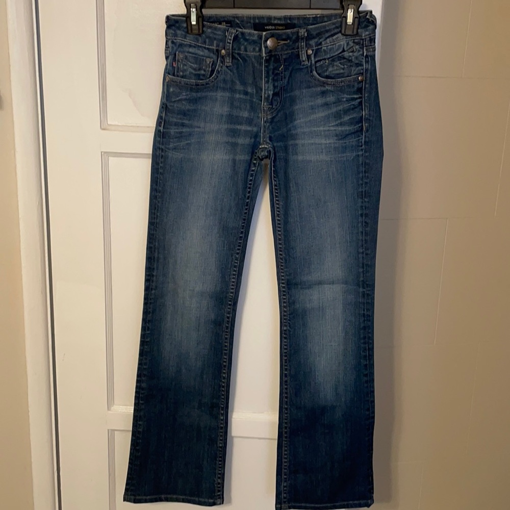 Vigoss studio bootcut , mid rise blue jeans, medium blue, size 26/33
